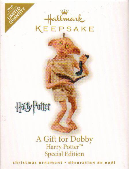 Hallmark 2010 Harry Potter A GIFT FOR DOBBY Limited Edition Christmas Ornament