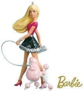 2010 Hallmark A POSH PAIR BARBIE & Poodle Christmas ornament