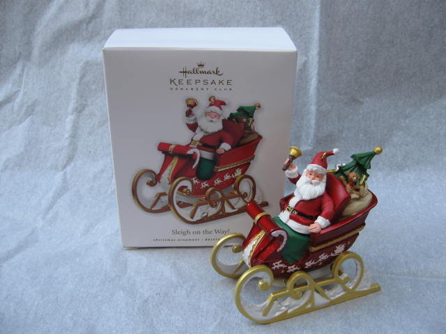 2010 Hallmark SLEIGH ON THE WAY Christmas ornament