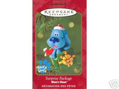 BLUE'S CLUES Surprise Package Hallmark Christmas Ornament 2000 Blues NEW