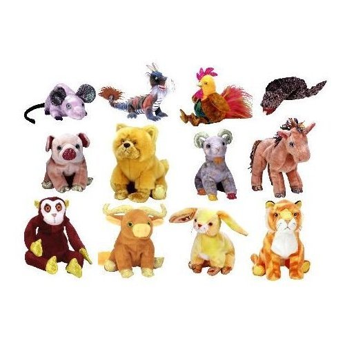 Ty Set of 12 Chinese ZODIAC Beanie Babies