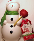 Hallmark 2010 JOLLY IN THE JOHN Talking Snowman Plumber Motion Activated