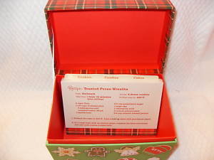 Hallmark Holiday Christmas Recipe Box + Cards +Recipes