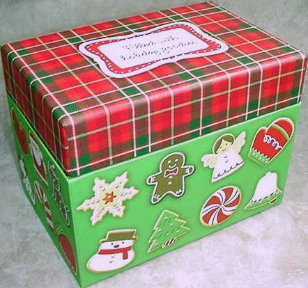 Hallmark Holiday Christmas Recipe Box + Cards +Recipes