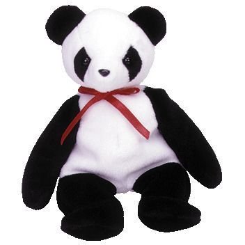 New! Ty FORTUNE PANDA BEAR Beanie Baby Mint tags