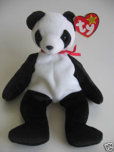 New! Ty FORTUNE PANDA BEAR Beanie Baby Mint tags