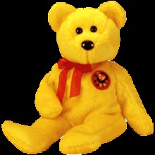 TRADEE Beanie Baby Bear -Retired Ty Store Exclusive e-Beanie