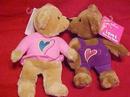 2 Love & KISS KISS Bears- Kiss & Hold Hands- Valentine's Day -Hallmark-NEW
