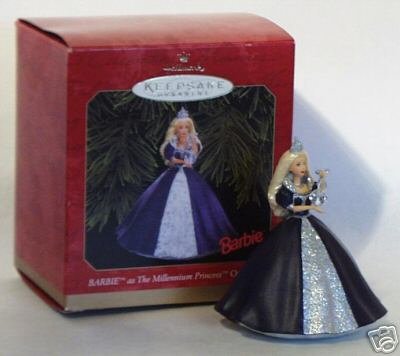 Millennium Princess Barbie Hallmark 1999 Ornament~Mint