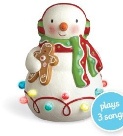 NEW! Hallmark 2010 Season's Treatings MUSICAL SNOWMAN w/ lights