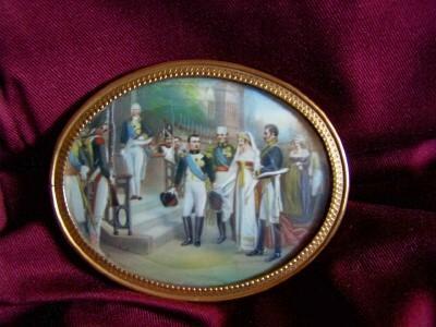 Miniature Painting of Napoleon Bonaparte's Wedding on Ivory