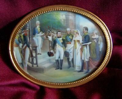 Miniature Painting of Napoleon Bonaparte's Wedding on Ivory