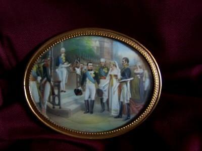 Miniature Painting of Napoleon Bonaparte's Wedding on Ivory