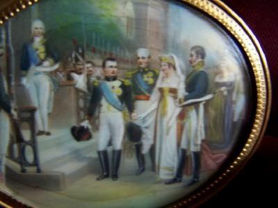 Miniature Painting of Napoleon Bonaparte's Wedding on Ivory