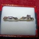 Diamond and 14 Kt. White Gold Wedding Ring Set