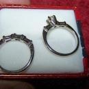 Diamond and 14 Kt. White Gold Wedding Ring Set