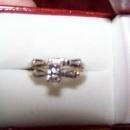 Diamond and 14 Kt. White Gold Wedding Ring Set