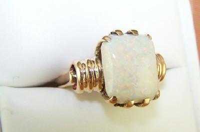 Art Deco Opal and Gold Ring