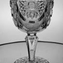 American Brilliant Period Cut Glass Crystal Goblet in a Drape Style Pattern