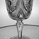 American Brilliant Period Cut Glass Crystal Goblet in a Drape Style Pattern