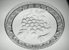 ABP Cut Glass Frisbee Style Plate Signed Tuthill