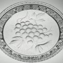 ABP Cut Glass Frisbee Style Plate Signed Tuthill