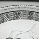 ABP Cut Glass Frisbee Style Plate Signed Tuthill