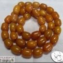 RARE, Large, Egg Yolk Yellow AMBER BAKELITE BEADed Necklace,32
