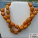 RARE, Large, Egg Yolk Yellow AMBER BAKELITE BEADed Necklace,32