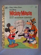 Mickey Mouse and the Best Neighbor Contest Little Golden Books