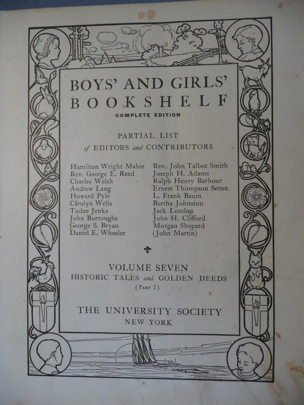 Boys' and Girls' Bookshelf Set of Three Volumes--1912