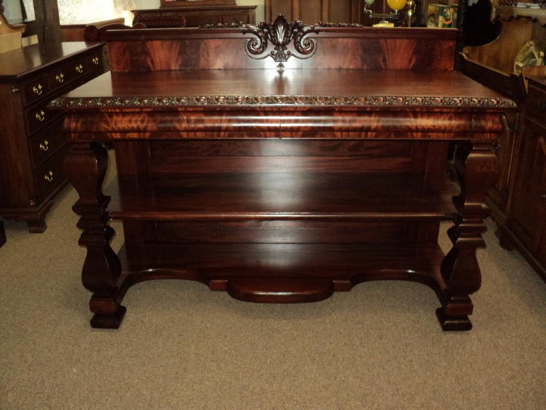 Antique Mahogany 19th Century Victorian Buffet Server