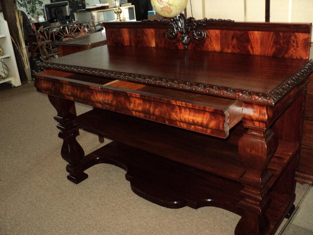 Antique Mahogany 19th Century Victorian Buffet Server