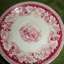 Currier Ives Red Saucer
