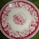Currier Ives Red Saucer