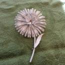 White sun flower brooch
