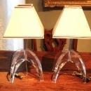 ASTROLITE, Ritts Co. LA; BEST Pair of 1960's LUCITE LAMPS, Mid Century Modern design