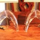 ASTROLITE, Ritts Co. LA; BEST Pair of 1960's LUCITE LAMPS, Mid Century Modern design