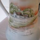 NIPPON CHOCOLATE POT WITH LAKE SCENE-HANDPAINTED MARKED MADE IN NIPPON