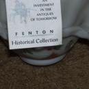 Fenton basket w/ handle , signed