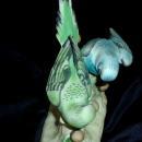 Bisque Statue Of Two Parakeets