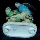 Bisque Statue Of Two Parakeets