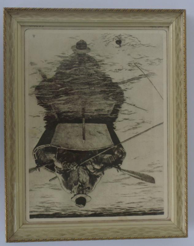1956 print by R.H. Palenske JUST FISHIN'