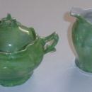 Kruger (Krûger) Bone China Creamer & Sugar Bowl With Lid
