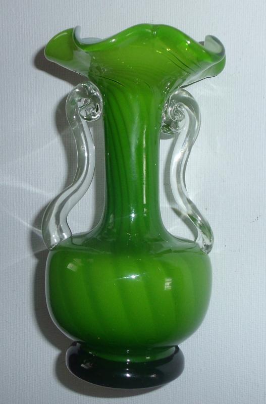 Hand-Blown & Cased Glass Vase