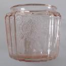 Mayfair Pink Depression Glass Cookie Jar and Lid