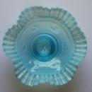 LIGHT-BLUE, RUFFLED-EDGE MUMS BOWL