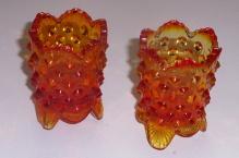 Amberina Toothpick Holder