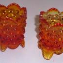 Amberina Toothpick Holder