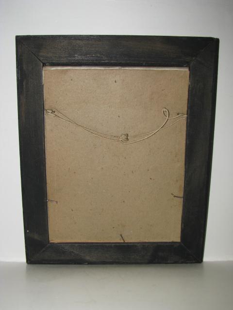 Early General George Washington Print On Silk Fabric Wooden Frame